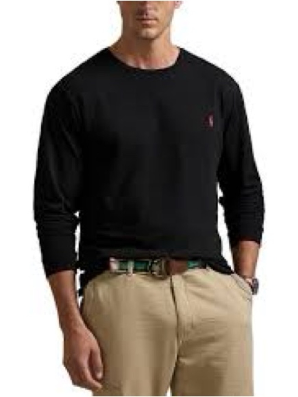 Polo by Ralph Lauren Black Long Sleeve Crewneck Tee